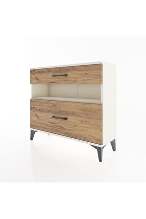 Arges Şifonyer Tek Raflı 2 Çekmeceli 88x30x80 Aytaşı-Çam