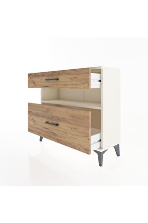 Arges Şifonyer Tek Raflı 2 Çekmeceli 88x30x80 Aytaşı-Çam