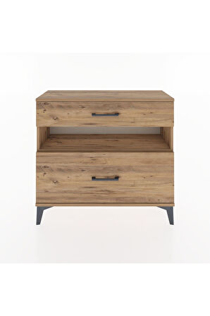 Arges Şifonyer Tek Raflı 2 Çekmeceli 88x30x80 Çam-Çam