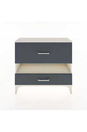 Arges Şifonyer Tek Raflı 2 Çekmeceli 88x30x80 Aytaşı-Antrasit