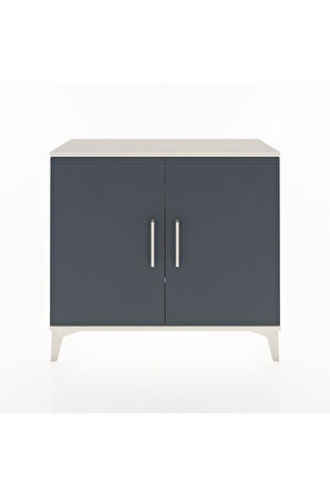 Arges Şifonyer 2 Raflı 2 Kapaklı 88x30x80 Aytaşı-Antrasit
