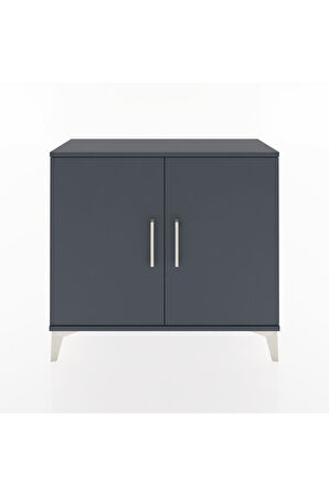 Arges Şifonyer 2 Raflı 2 Kapaklı 88x30x80 Antrasit-Antrasit