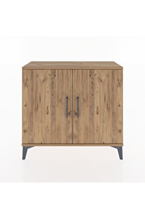 Arges Şifonyer 2 Raflı 2 Kapaklı 88x30x80 Çam-Çam