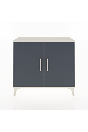 Arges Şifonyer Tek Raflı 2 Kapaklı 88x30x80 Aytaşı-Antrasit