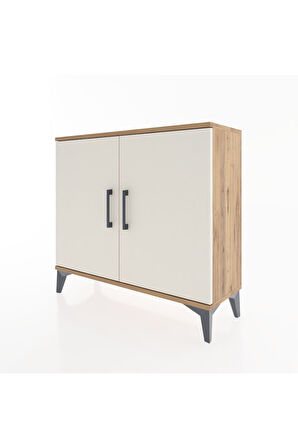 Arges Şifonyer Tek Raflı 2 Kapaklı 88x30x80 Çam-Aytaşı