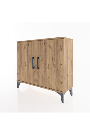 Arges Şifonyer Tek Raflı 2 Kapaklı 88x30x80 Çam-Çam
