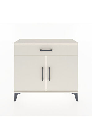 Arges Şifonyer Tek Raflı Tek Çekmeceli 2 Kapaklı 88x30x80 Aytaşı-Aytaşı