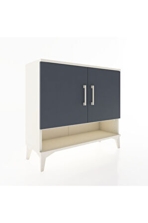 Arges Şifonyer 2 Raflı 2 Kapaklı 88x30x80 Aytaşı-Antrasit