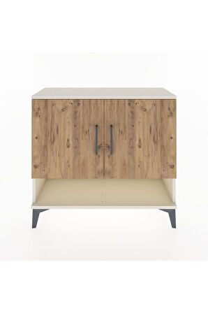 Arges Şifonyer 2 Raflı 2 Kapaklı 88x30x80 Aytaşı-Çam