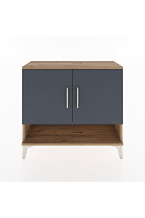 Arges Şifonyer 2 Raflı 2 Kapaklı 88x30x80 Çam-Antrasit
