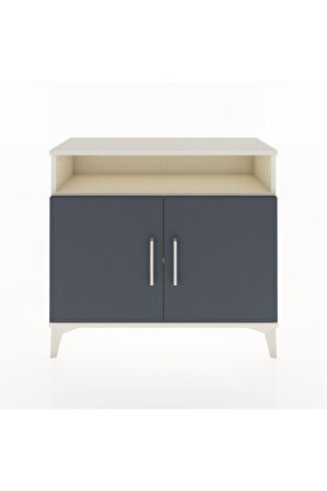 Arges Şifonyer 2 Raflı 2 Kapaklı 88x30x80 Aytaşı-Antrasit