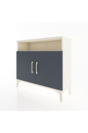 Arges Şifonyer 2 Raflı 2 Kapaklı 88x30x80 Aytaşı-Antrasit