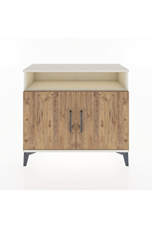 Arges Şifonyer 2 Raflı 2 Kapaklı 88x30x80 Aytaşı-Çam