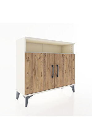 Arges Şifonyer 2 Raflı 2 Kapaklı 88x30x80 Aytaşı-Çam