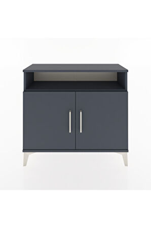 Arges Şifonyer 2 Raflı 2 Kapaklı 88x30x80 Antrasit-Antrasit
