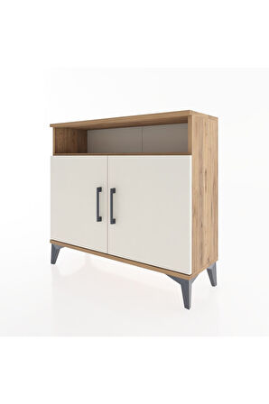 Arges Şifonyer 2 Raflı 2 Kapaklı 88x30x80 Çam-Aytaşı