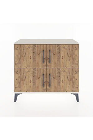 Arges Şifonyer 3 Raflı 4 Kapaklı 88x30x80 Aytaşı-Çam