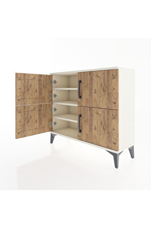 Arges Şifonyer 3 Raflı 4 Kapaklı 88x30x80 Aytaşı-Çam