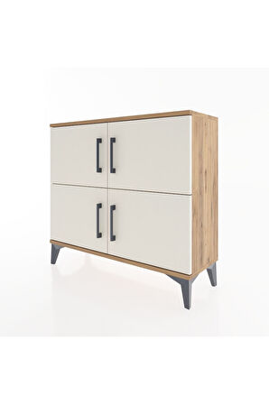 Arges Şifonyer 3 Raflı 4 Kapaklı 88x30x80 Çam-Aytaşı