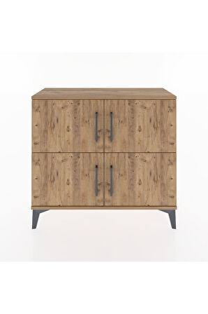 Arges Şifonyer 3 Raflı 4 Kapaklı 88x30x80 Çam-Çam