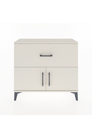 Arges Şifonyer Tek Raflı Tek Çekmeceli 2 Kapaklı 88x30x80 Aytaşı-Aytaşı