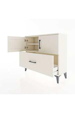 Arges Şifonyer 2 Raflı Tek Çekmeceli 2 Kapaklı 88x30x80 Aytaşı-Aytaşı