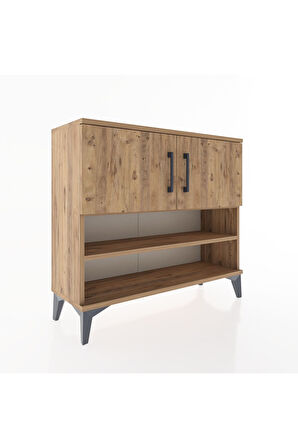 Arges Şifonyer 3 Raflı 2 Kapaklı 88x30x80 Çam-Çam