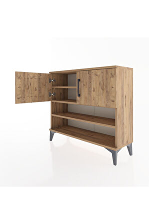 Arges Şifonyer 3 Raflı 2 Kapaklı 88x30x80 Çam-Çam