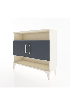 Arges Şifonyer 3 Raflı 2 Kapaklı 88x30x80 Aytaşı-Antrasit