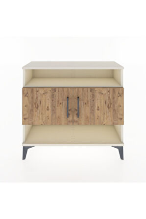 Arges Şifonyer 3 Raflı 2 Kapaklı 88x30x80 Aytaşı-Çam