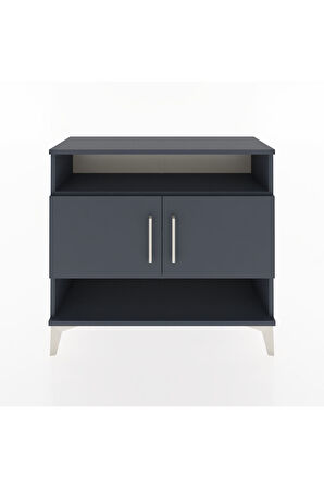 Arges Şifonyer 3 Raflı 2 Kapaklı 88x30x80 Antrasit-Antrasit