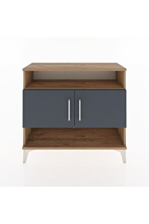 Arges Şifonyer 3 Raflı 2 Kapaklı 88x30x80 Çam-Antrasit