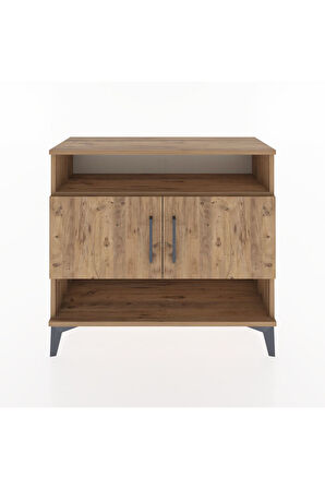 Arges Şifonyer 3 Raflı 2 Kapaklı 88x30x80 Çam-Çam