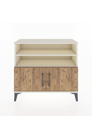 Arges Şifonyer 3 Raflı 2 Kapaklı 88x30x80 Aytaşı-Çam