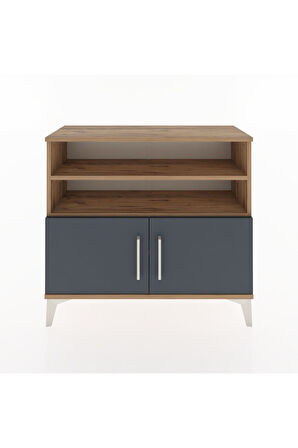 Arges Şifonyer 3 Raflı 2 Kapaklı 88x30x80 Çam-Antrasit