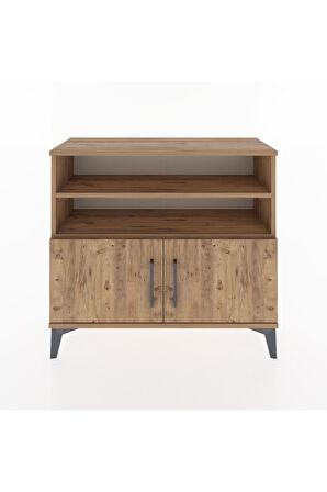 Arges Şifonyer 3 Raflı 2 Kapaklı 88x30x80 Çam-Çam
