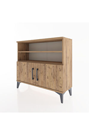 Arges Şifonyer 3 Raflı 2 Kapaklı 88x30x80 Çam-Çam