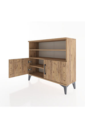 Arges Şifonyer 3 Raflı 2 Kapaklı 88x30x80 Çam-Çam