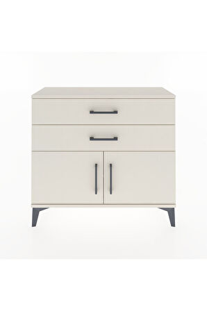 Arges Şifonyer Tek Raflı 2 Çekmeceli 2 Kapaklı 88x30x80 Aytaşı-Aytaşı