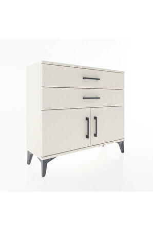 Arges Şifonyer Tek Raflı 2 Çekmeceli 2 Kapaklı 88x30x80 Aytaşı-Aytaşı