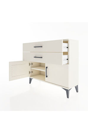 Arges Şifonyer Tek Raflı 2 Çekmeceli 2 Kapaklı 88x30x80 Aytaşı-Aytaşı