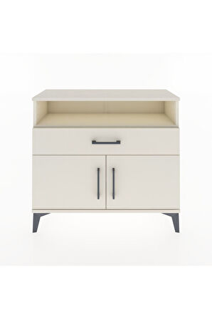 Arges Şifonyer 2 Raflı Tek Çekmeceli 2 Kapaklı 88x30x80 Aytaşı-Aytaşı