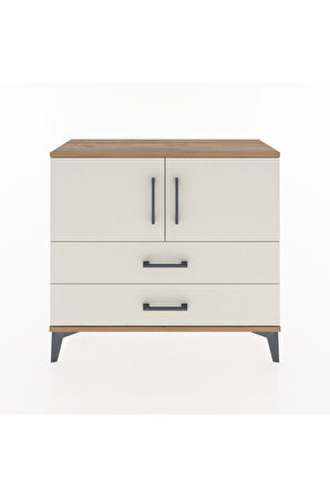 Arges Şifonyer 2 Raflı 2 Çekmeceli 2 Kapaklı 88x30x80 Çam-Aytaşı