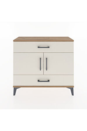Arges Şifonyer 2 Raflı 2 Çekmeceli 2 Kapaklı 88x30x80 Çam-Aytaşı