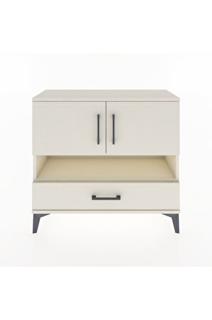 Arges Şifonyer 3 Raflı Tek Çekmeceli 2 Kapaklı 88x30x80 Aytaşı-Aytaşı
