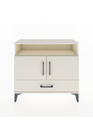 Arges Şifonyer 3 Raflı Tek Çekmeceli 2 Kapaklı 88x30x80 Aytaşı-Aytaşı