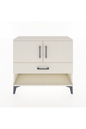 Arges Şifonyer 2 Raflı Tek Çekmeceli 2 Kapaklı 88x30x80 Aytaşı-Aytaşı