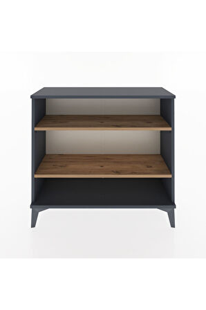 Arges Şifonyer 2 Raflı 88x30x80 Antrasit-Çam