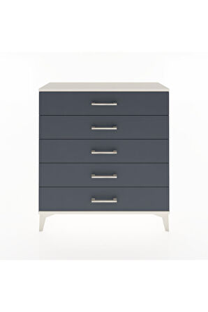 Arges Şifonyer 5 Çekmeceli 88x30x96 Aytaşı-Antrasit