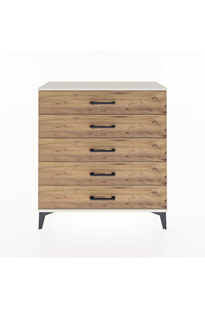 Arges Şifonyer 5 Çekmeceli 88x30x96 Aytaşı-Çam